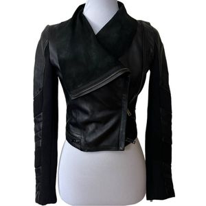 Zara Leather moto biker jacket